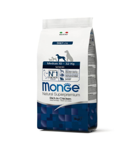 DE Monge Daily Line Senior MEDIUM - Huhn | Hunde-Trockenfutter  