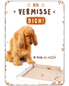 HR Postkarte hoch "Vermisse dich" 10.4 x 14.8 cm