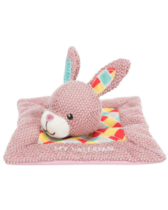 Trixie Junior Schnüffeltuch Hase, Stoff, 13x13 cm - rosa 