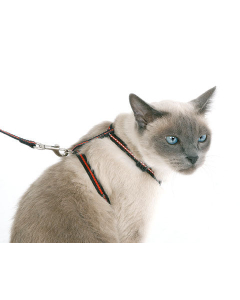 Kerbl 3er Set für Katzen (Halsband/Geschirr/Leine), reflektierend