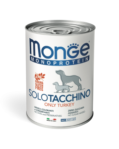 DE Monge Speciality Line Monoprotein Paté, Dose - Truthahn, 24 x 400g | Hundefutter