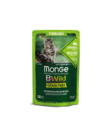 DE Monge BWild Grain Free Sterilised, Wildschwein - 28 x 85g | Katzen-Nassfutter