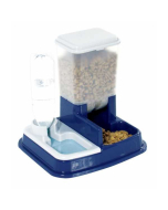 Pawise "Duo" Futter- und Wasserspender blau, 27 x 35 x 35cm