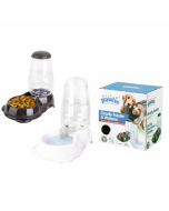 Pawise "Gravity" Futter- + Wasserspender Set, assortiert