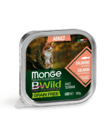 DE Monge BWild Grain Free Adult, Lachs - 32 x 100g | Katzen-Nassfutter