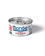 DE Monge Monoprotein Superpremium Getreidefrei - Rind, 24 x 80g | Katzen-Nassfutter