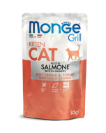 DE Monge Grill Cat Kitten - Lachs, 28 x 85 g | Katzen-Nassfutter