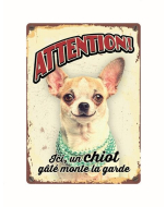 Warnschild "Attention…chiot", 21x15cm